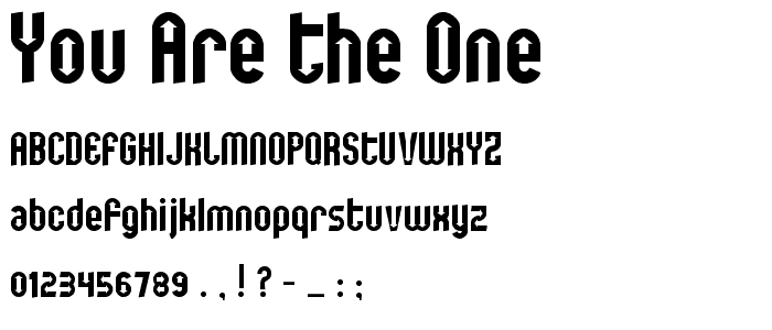You are the one font